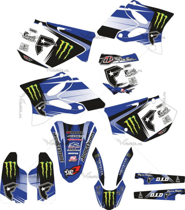 Комплект наклеек Yamaha YZ-125 YZ-250 2002-2014