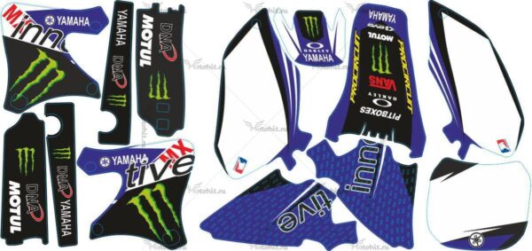 Комплект наклеек Yamaha YZ-125 YZ-250 YZ-400 YZ-426F 1998-2002 MONSTER2