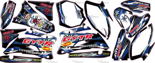Комплект наклеек YAMAHA WR-250F 2007-2014, WR-450F 2007-2011 DUNLOP1