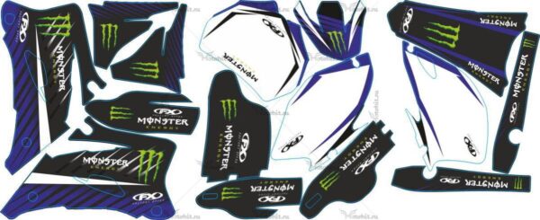 Комплект наклеек YAMAHA WR-250F 2007-2014, WR-450F 2007-2011MONSTER3