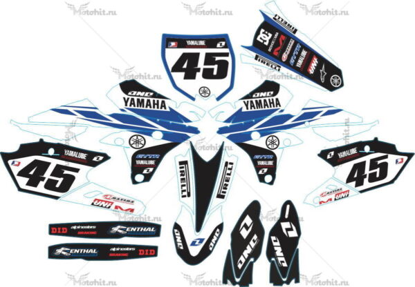 Комплект наклеек YAMAHA WR-250F 2015-2018, WR-450F 2016-2018 BLUE