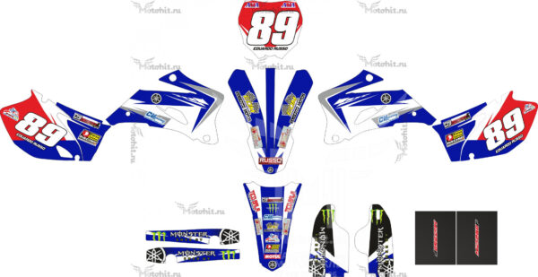 Комплект наклеек YAMAHA YZ 250 2008 ama