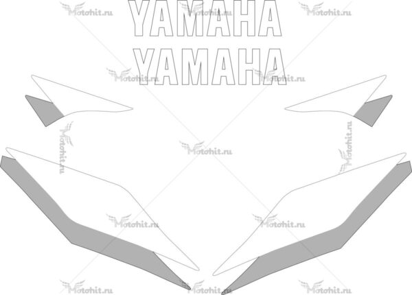 Комплект наклеек Yamaha YZF-R6 2001 WHITE part