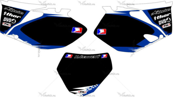 Комплект наклеек Yamaha YZF-250 2006-2009-CERVENY
