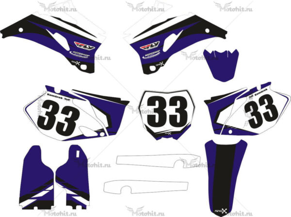 Комплект наклеек YAMAHA YZ-250F, YZ-450F 2006-2009 NINA