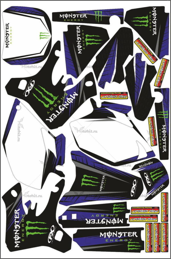 Комплект наклеек Yamaha YZF-250 YZF-450 2003-2005 MONSTER