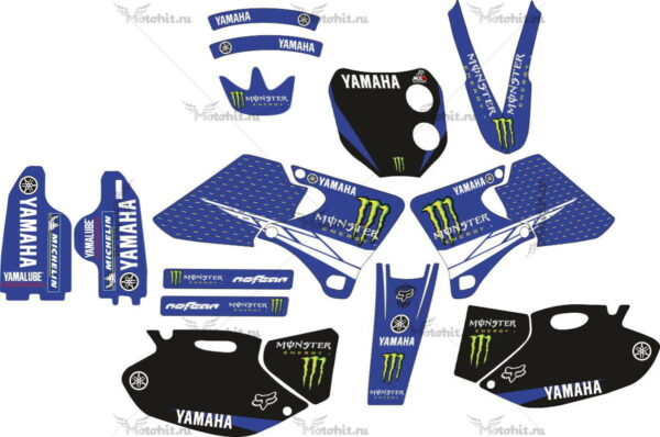 Комплект наклеек Yamaha YZF-400 1998-2002 MONSTER-BLUE