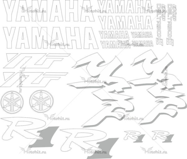 Комплект наклеек Yamaha YZF-R1 1998 GRAFFITI-2-COLORS