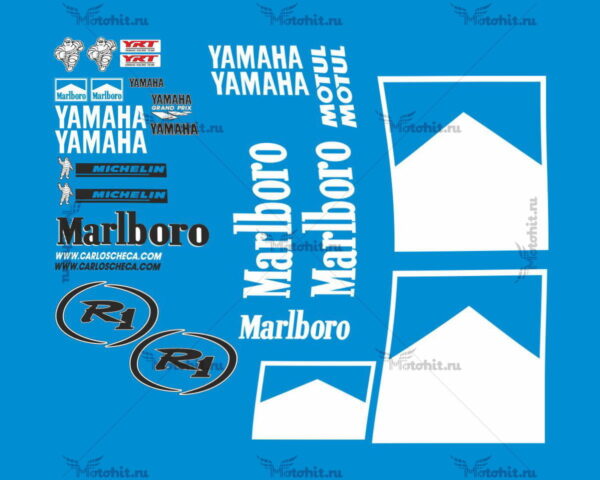 Комплект наклеек Yamaha YZF-R1 2001 CHECCA marlborro