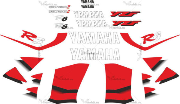 Комплект наклеек Yamaha YZF-R6 1999-2002