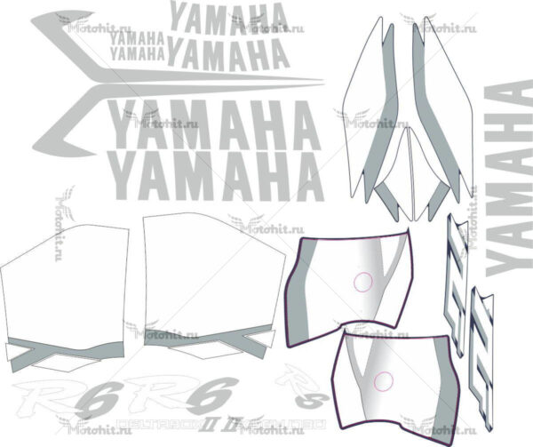 Комплект наклеек Yamaha YZF-R6 2001 MINI