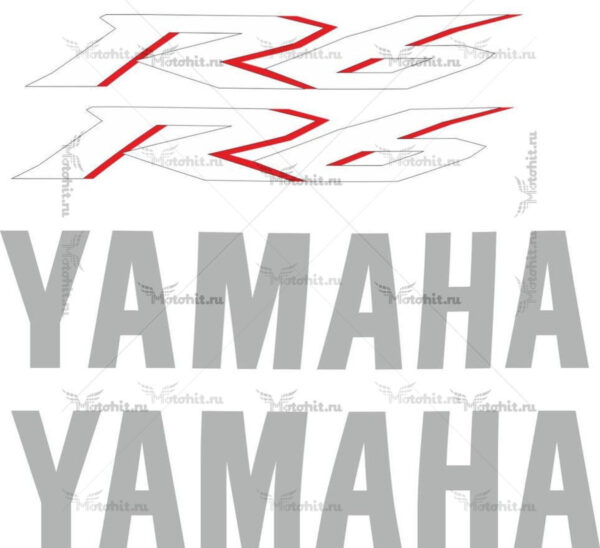 Комплект наклеек Yamaha YZF-R6 2007 TXT FOR Black