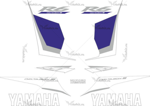 Комплект наклеек Yamaha YZF-R6 2008