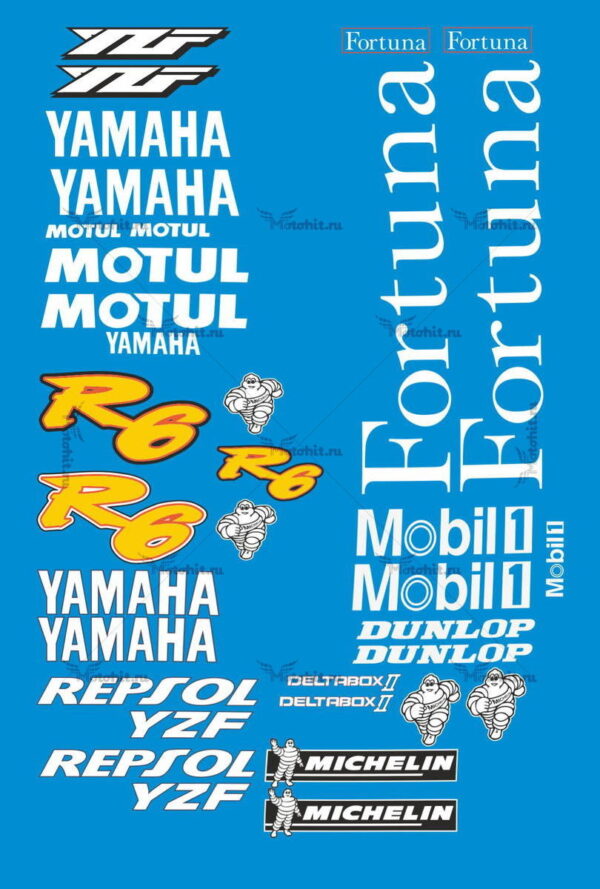 Комплект наклеек Yamaha YZF-R6 TELE