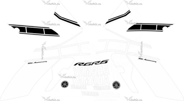 Комплект наклеек на мотоцикл YAMAHA R6 2016 60th-anniversary