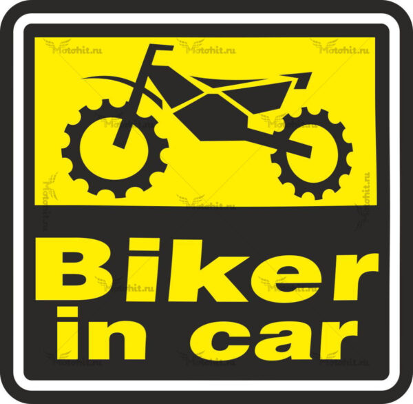 Наклейка BIKER IN CAR ENDURO