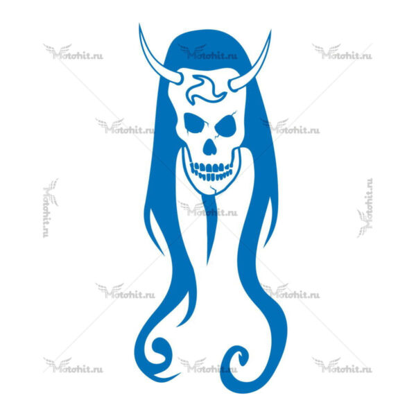Наклейка SCULL LONGHAIR