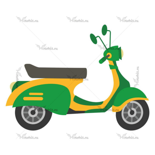 Наклейка SCOOTER GREEN YELLOW