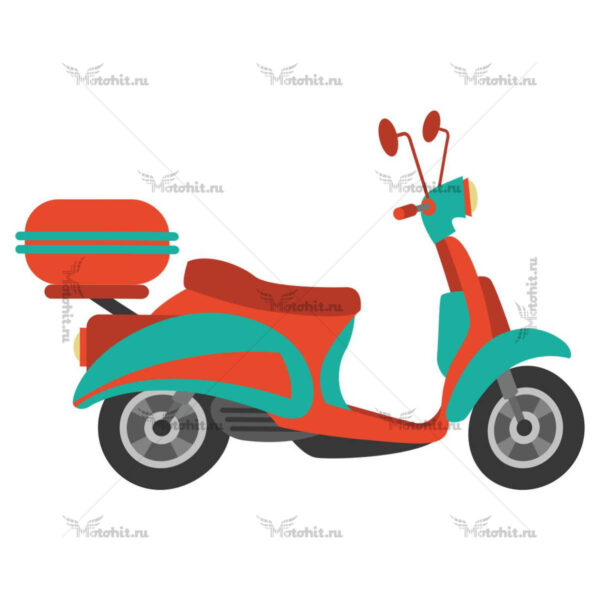 Наклейка SCOOTER ORANGE CYAN