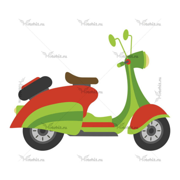 Наклейка SCOOTER ORANGE GREEN