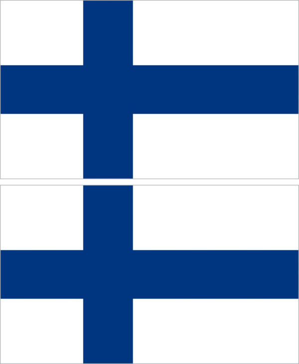 Наклейка флаг Финляндия
