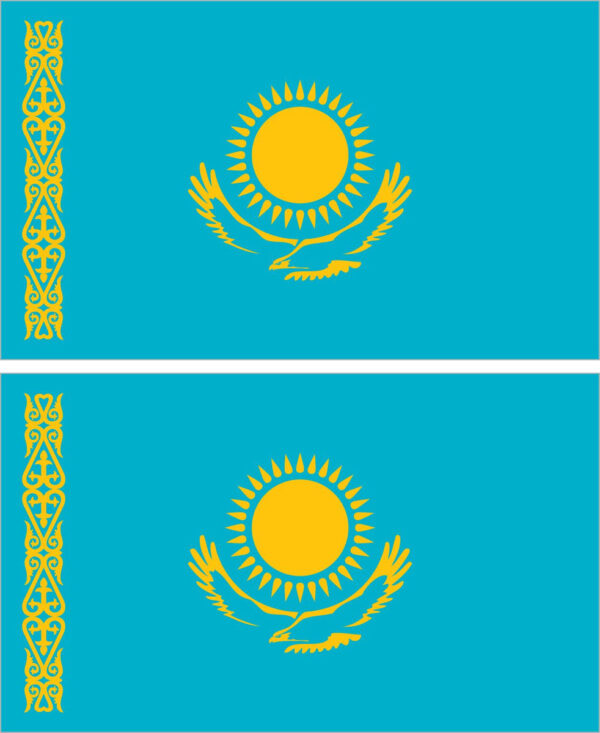 Наклейка флаг Казахстан