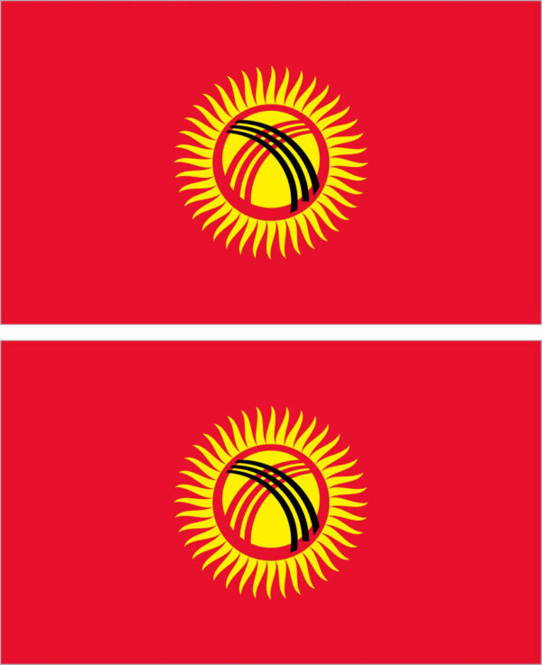 Наклейка флаг Кыргызстан