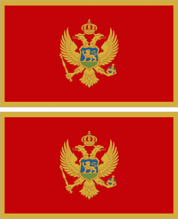 Наклейка флаг Черногория