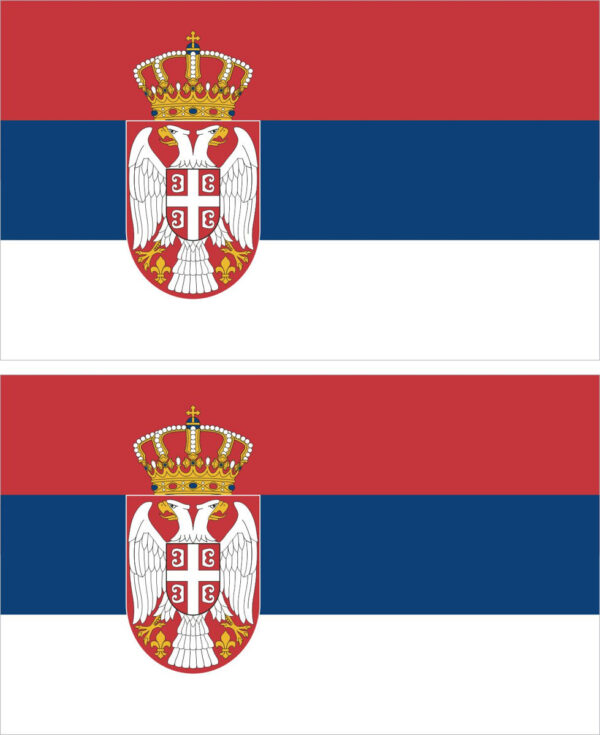 Наклейка флаг Сербия