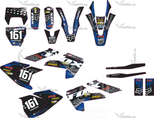 Комплект наклеек GR-7 dark blue FOX
