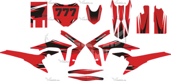 Комплект наклеек BSE M5 2018 BLACK-RED