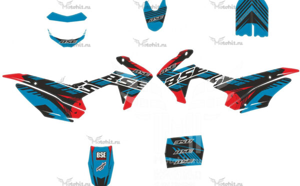 Комплект наклеек на мотоцикл BSE PH10 125-150CC 2018 BLUE RED