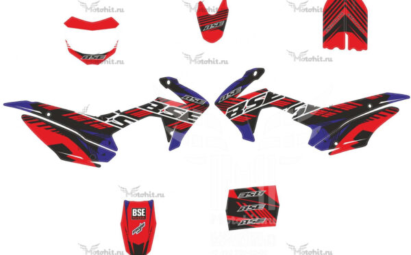 Комплект наклеек на мотоцикл BSE PH10 125-150CC 2018 RED BLUE