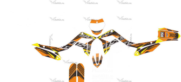 Комплект наклеек на мотоцикл BSE-PH 125-150-2020- ORANGE