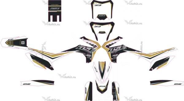Комплект наклеек BSE-Z3 2020 BIEGE-WHITE