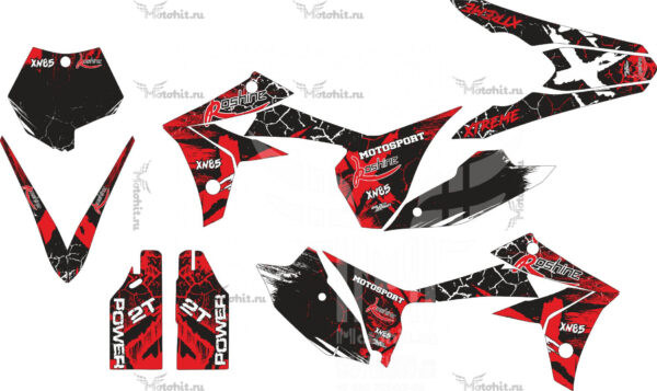 Комплект наклеек Koshine XN85 red