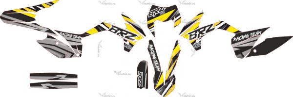 Комплект наклеек BRZ Х5 yellow-white-black 2021