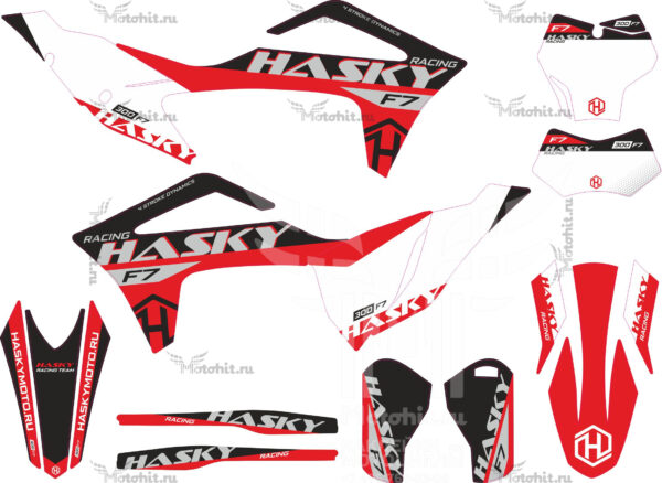 Комплект наклеек Hasky F7 2023 Factory