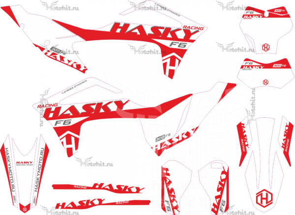 Комплект наклеек Hasky F6 2023 Factory