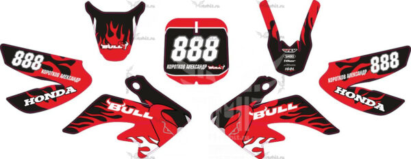 Комплект наклеек на мотоцикл BSE evo 110 (CRF50)