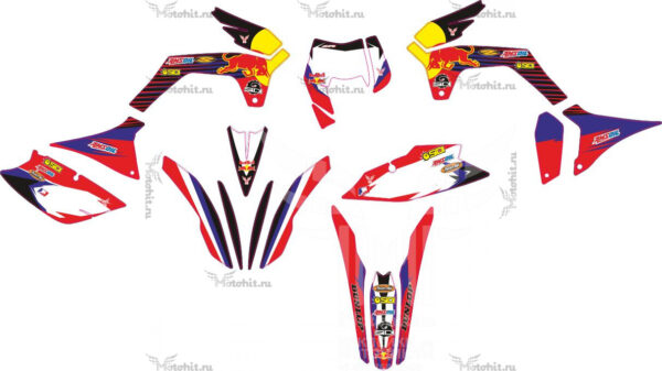 Комплект наклеек на BSE J1-J2 2017 RED BULL
