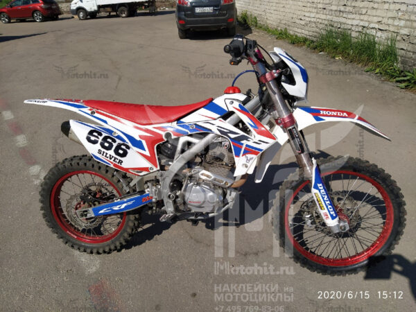 Комплект наклеек на HONDA CRF-250 2014-2017 CRF-450 2013-2016-OEM-BLUE — изображение 3