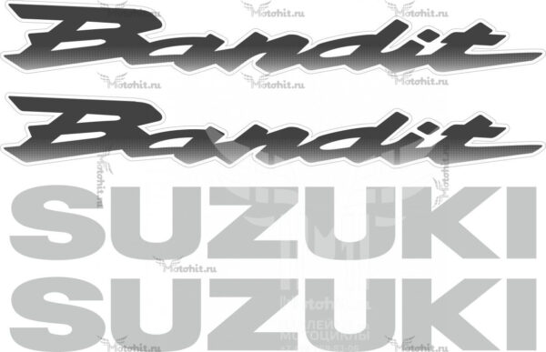 Комплект наклеек SUZUKI GSF-250-V 1990-1995 BANDIT Grey