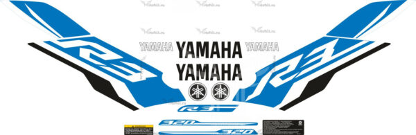 Комплект наклеек для Yamaha R3 2015 Blue