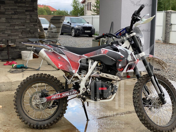 Комплект наклеек на мотоцикл BSE Z1 hell-stallion — изображение 3