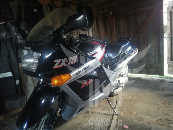 Комплект наклеек Kawasaki ZX-10 1989 SILVER — изображение 3