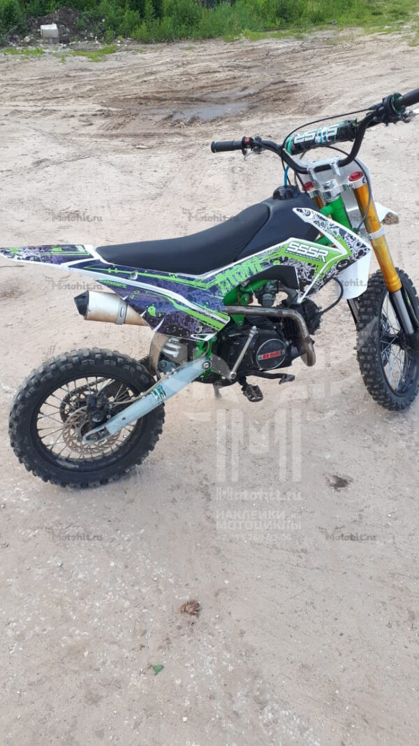 Комплект наклеек на мотоцикл SSSR ATOM GREEN-2019 — изображение 3