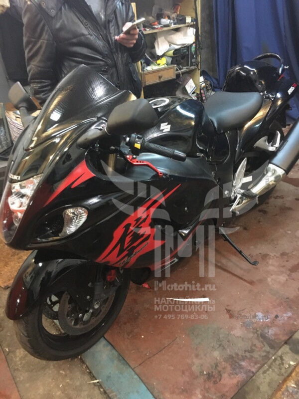 Комплект наклеек SUZUKI GSX-R-1300 HAYABUSA 2010-2011 RED — изображение 3