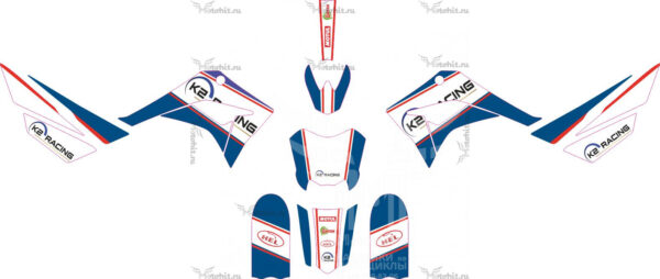 Комплект наклеек на мотоцикл KAYO GP1-MX YX-125 K2 Racing