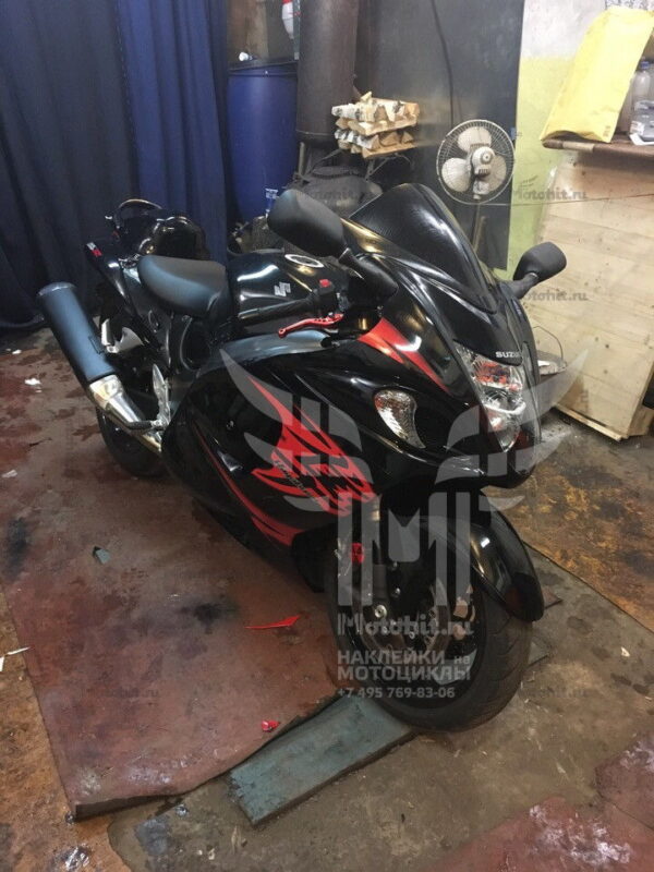 Комплект наклеек SUZUKI GSX-R-1300 HAYABUSA 2010-2011 RED — изображение 4